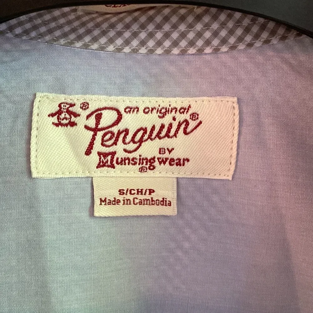 NWT Original Penguin Gingham Button Down shirt  - Picture 6 of 12